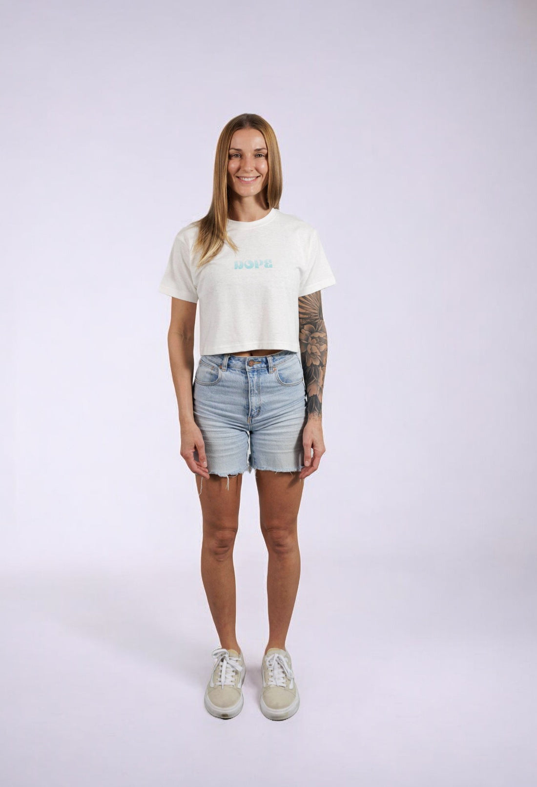 DOPE Ladies Crop - White