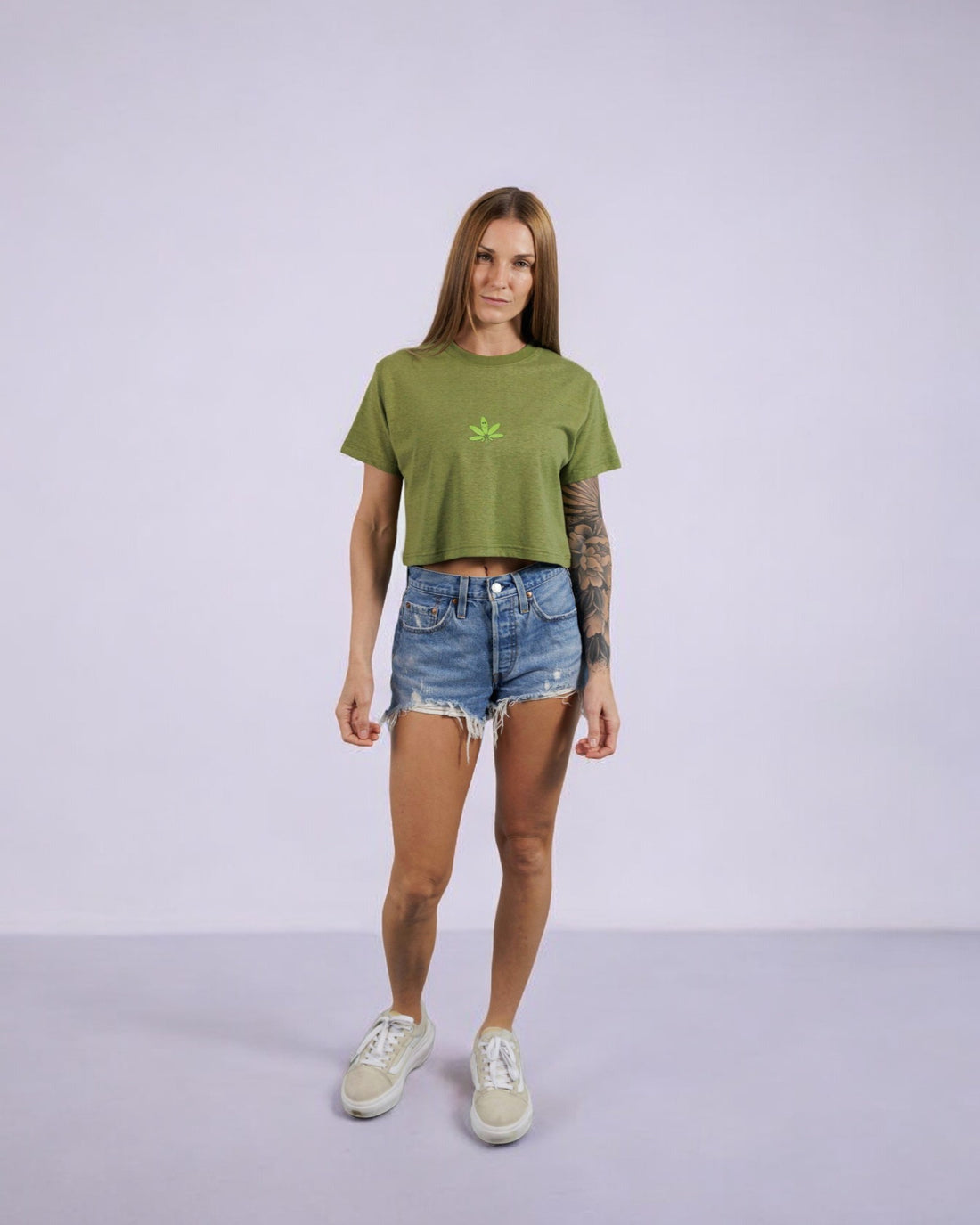 Forest Ladies Crop - Green