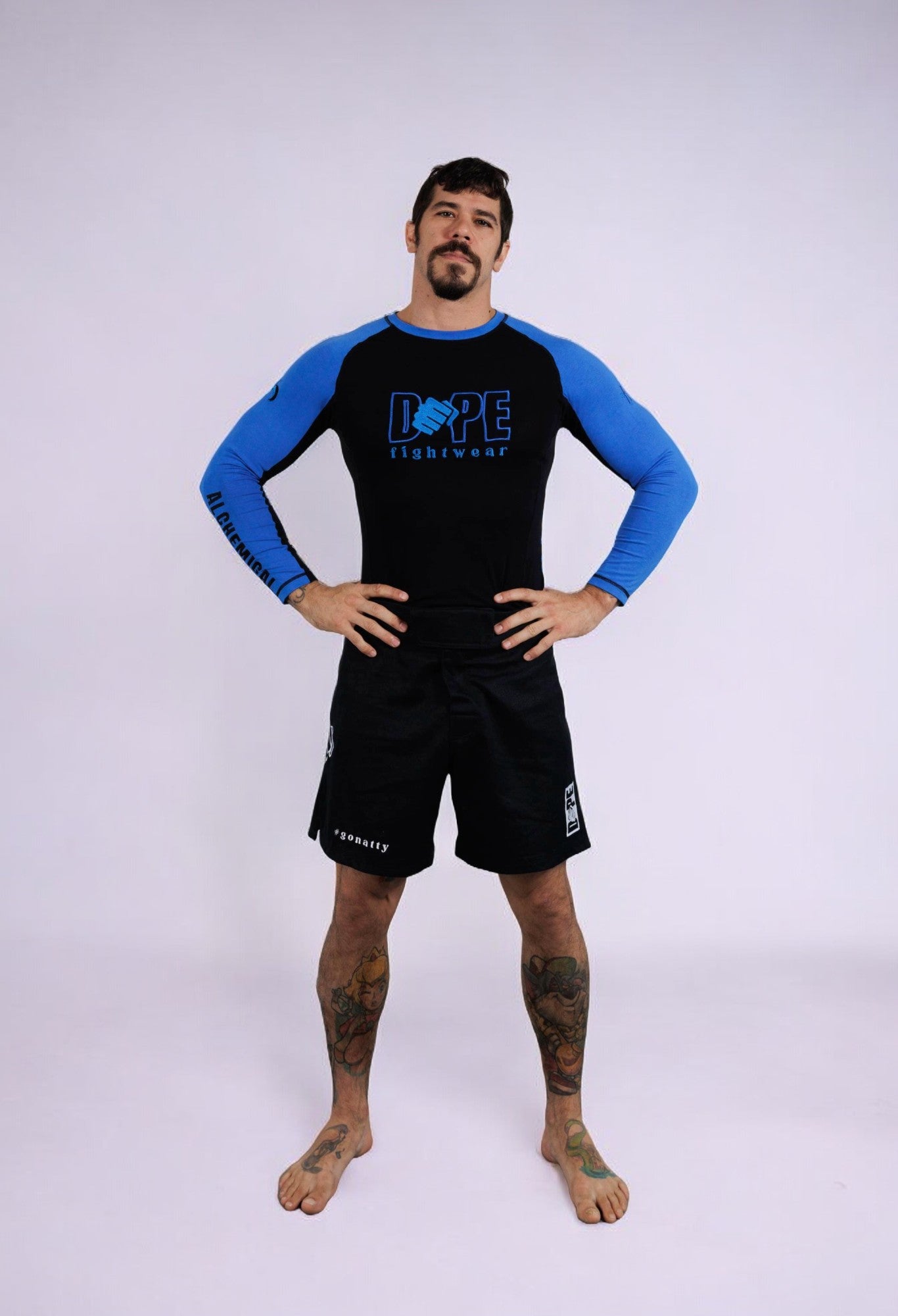 DOPE Blue Bamboo Rash Guard - Long Sleeve