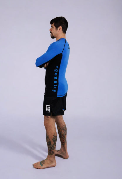 DOPE Blue Bamboo Rash Guard - Short Sleeve