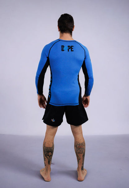 DOPE Blue Bamboo Rash Guard - Short Sleeve