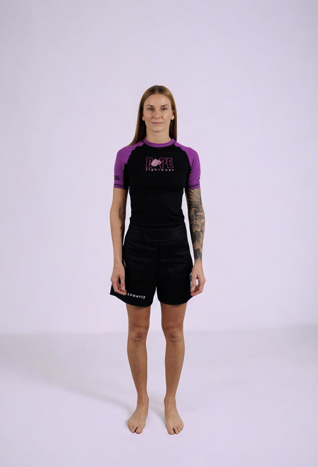 DOPE Purple Bamboo Rash Guard - Short Sleeve