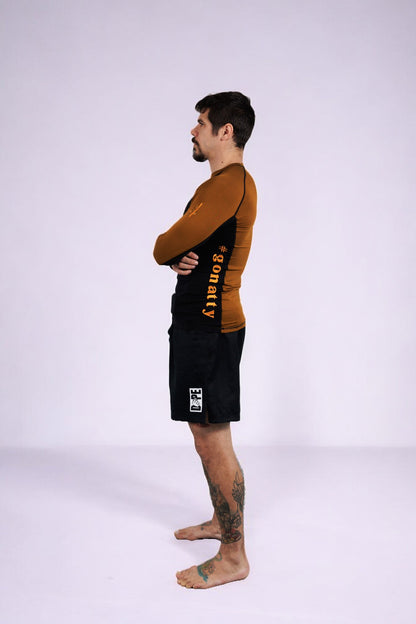 DOPE Brown Bamboo Rash Guard - Long Sleeve