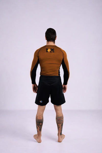 DOPE Brown Bamboo Rash Guard - Long Sleeve