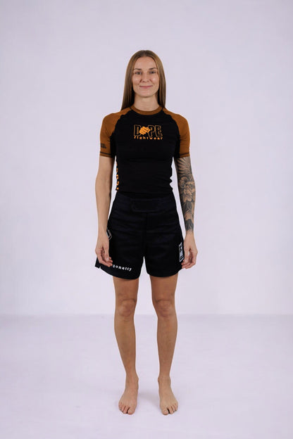 DOPE Brown Bamboo Rash Guard - Short Sleeve