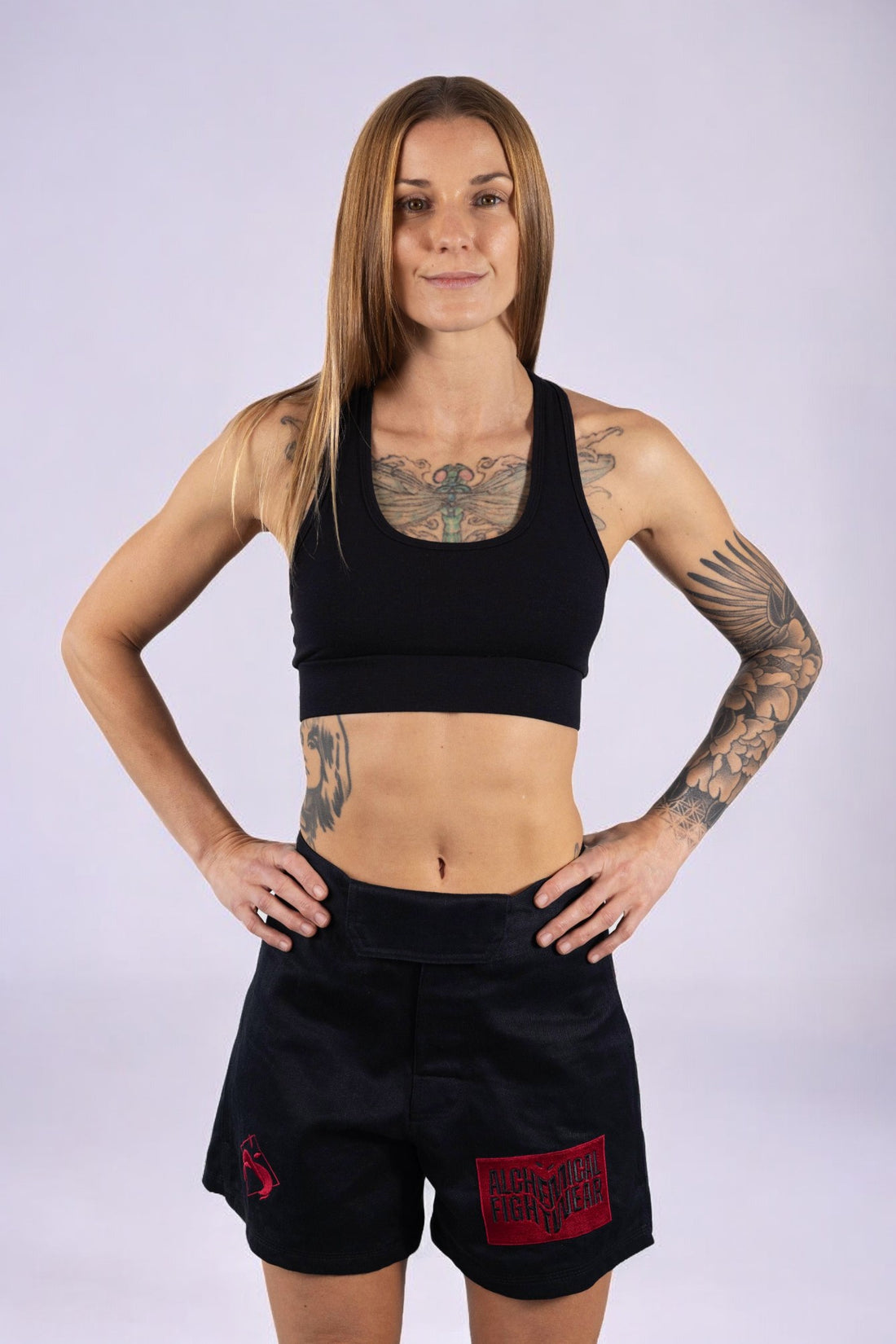 Black Racerback Sports Bra - Hemp + Bamboo