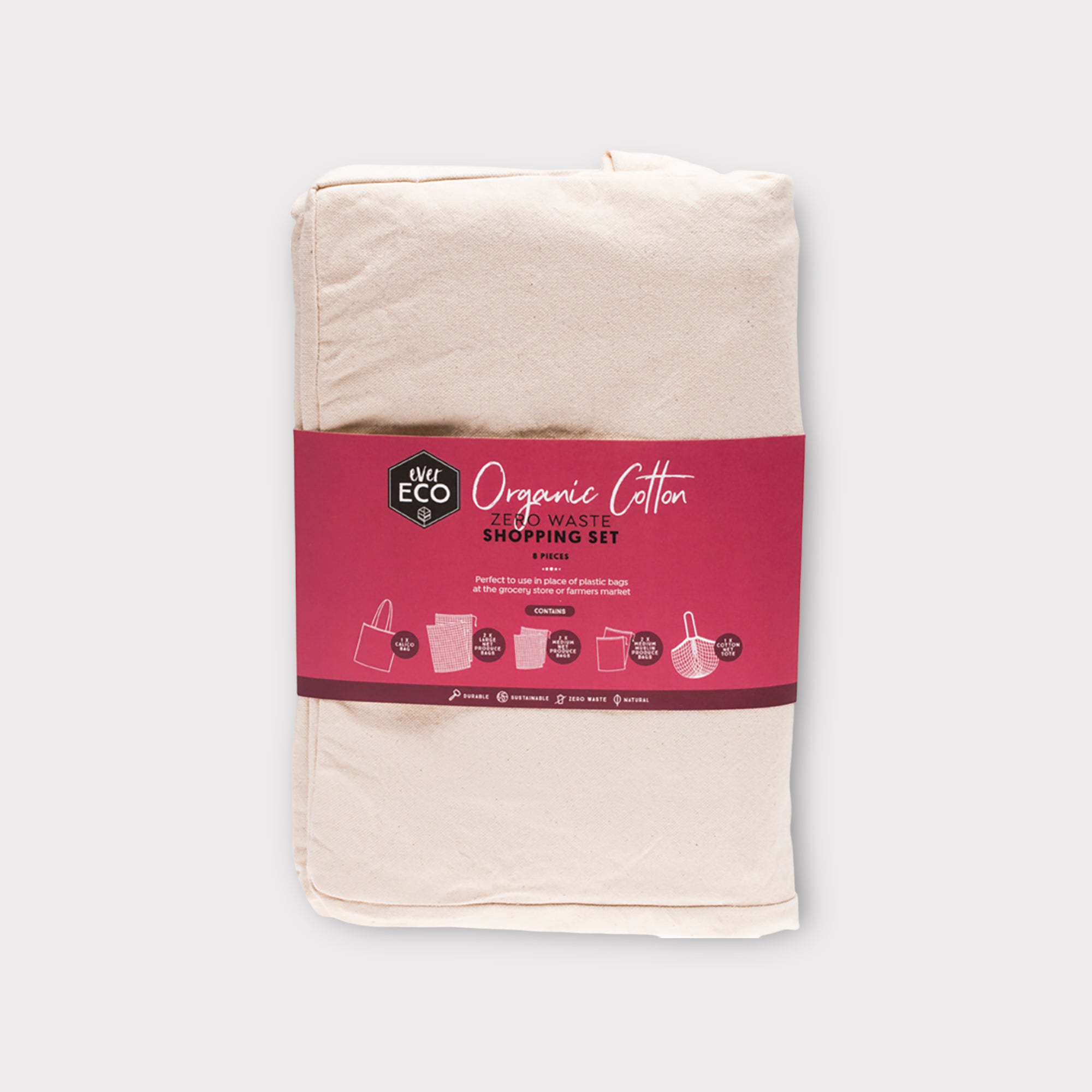 Ever Eco Organic Cotton Zero Waste Shopping Set